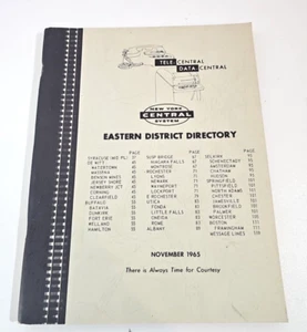 1965 New York Central Railroad Eastern District Telephone Directory - Picture 1 of 4