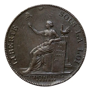 France 1791 Matthew Boultons Monneron Soho Mint 2 Sols Medal - Picture 1 of 2