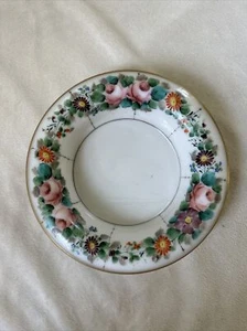 Antique Opaline Glass Hand Painted Bowl Gold Rim - Picture 1 of 7