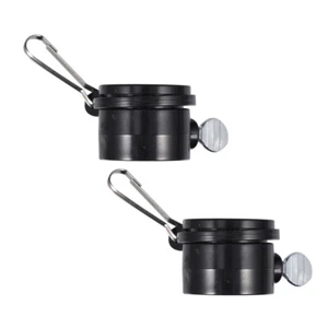 2PCS 1 Inch Flag Fasteners Flag Pole Rings with Flag Clip (Black) - Picture 1 of 12
