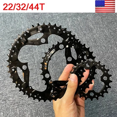 Bike Chainring 44/32/22t Triple MTB Mountain Bicycle Chain Ring Sprockets 3x9s - Image 1 of 4