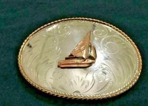 HEBILLA DE CINTURÓN DE VELA ALEMANA DE PLATA COMSTOCK - Imagen 1 de 3