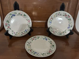 Faberware Stoneware English Garden 4241 Set Of 3 Salad/dessert 7.5" plates 1993 - Picture 1 of 2