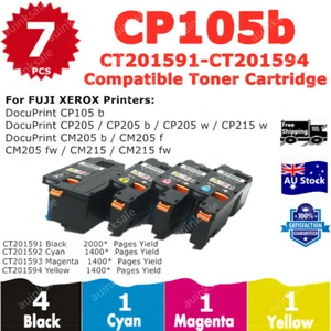 7x Compatible Toner CT201591 - CT201594 For Fuji Xerox CP105 CP205 CM205 CM215 - Picture 1 of 6