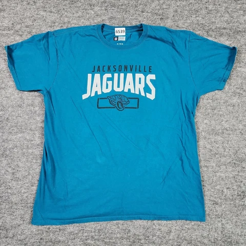 NFL Team Apparel Men's Adult XL Blue Short Sleeve Crew Neck Jacksonville Jaguars Cover