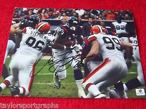 ARIAN FOSTER HOUSTON TEXANS SIGNED 8X10 PHOTO GLOBAL AUTHENTIC CERTIFIED - Picture 1 of 4