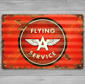 Flying A Gasoline 8 x 12 Vintage Novelty Metal Sign Made In USA New! - Picture 1 of 3