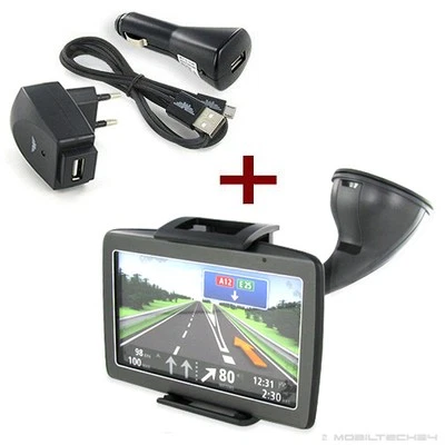 KFZ NAVI HALTERUNG + NETZTEIL passt für Falk NEO 450 520 550 2nd Edition 620 LMU - Bild 1 von 4