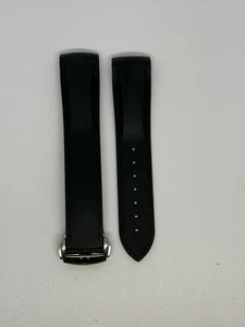 Omega Black Rubber Watch Strap For 42mm Planet Ocean Seamaster OEM w Buckle - Picture 1 of 2