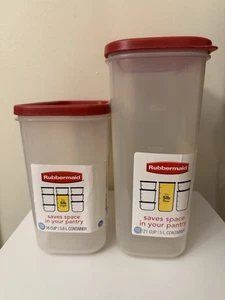 NEU 2er Set Rubbermaid Rot 21 & 16 Tassen Modular Aufbewahrung Behälter Zucker Mehl - Bild 1 von 12