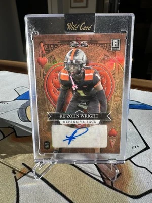 2023 Wild Card Auto 5 Card Draw Stacked Deck RC Rookie / 5 Rejzohn Wright Ace - Image 1 of 2
