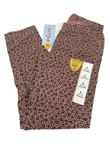 Girls' Animal Print Leggings Cat & Jack Light Brown Size Small 6/7 Durable Knee - Picture 1 of 4
