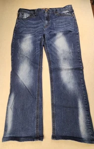 Premium Denim Co Seven7 Mens Jeans Straight Fit 38X32 Distressed - Picture 1 of 14