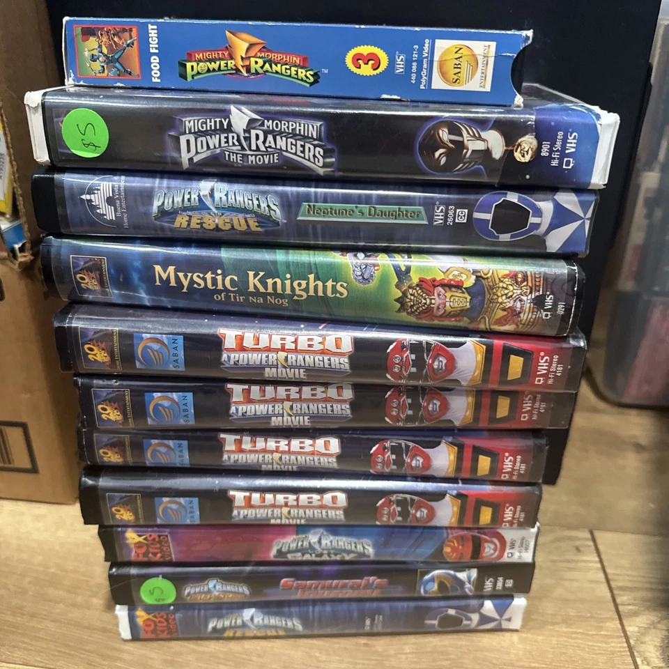 Power Rangers VHS Fox Kids Lot of 11 - Mighty Morphin, Samurai, Turbo, Rescue - Image 1 of 1