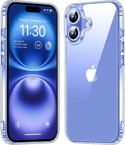 iPhone 16 Plus Case Clear,[Anti-Yellowing] [Non-Slip] Shockproof Bumper Phone Co - Picture 1 of 6