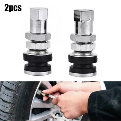 Tire Valve Short Stems Valve Stem Car Tire Repair Tool Tire Metal Tubeless Clamp - Image 1 of 4