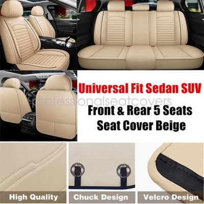 For ACURA RDX 2009-2023 Car PU Leather Front+Rear Seat Cover Protector Cushion - Image 1 of 4