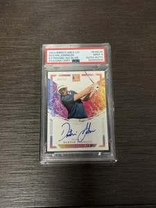 Dustin Johnson 2024 IMPECCABLE LIV GOLF Extravagance Autographs 08/20 Auto PSA 9 - Picture 1 of 2