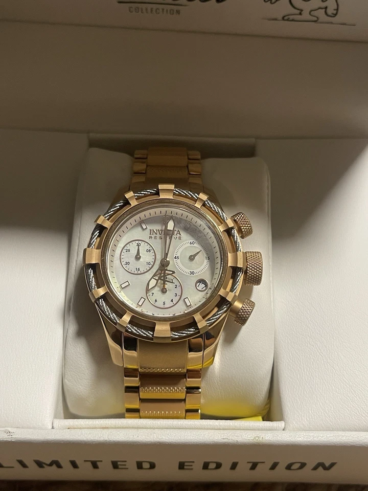 Invicta Bolt Women’s Chronograph 40mm Gold Stainless Steel Watch w/ Box - Image 1 of 4