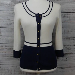 Nue Options maritimer Damenpullover mit Knopfleiste Oberteil Größe Small - Bild 1 von 8