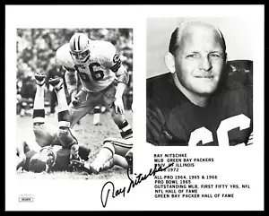RAY NITSCHKE SIGNED 8X10 WITH JSA COA - GREEN BAY PACKERS - HOF - Picture 1 of 2