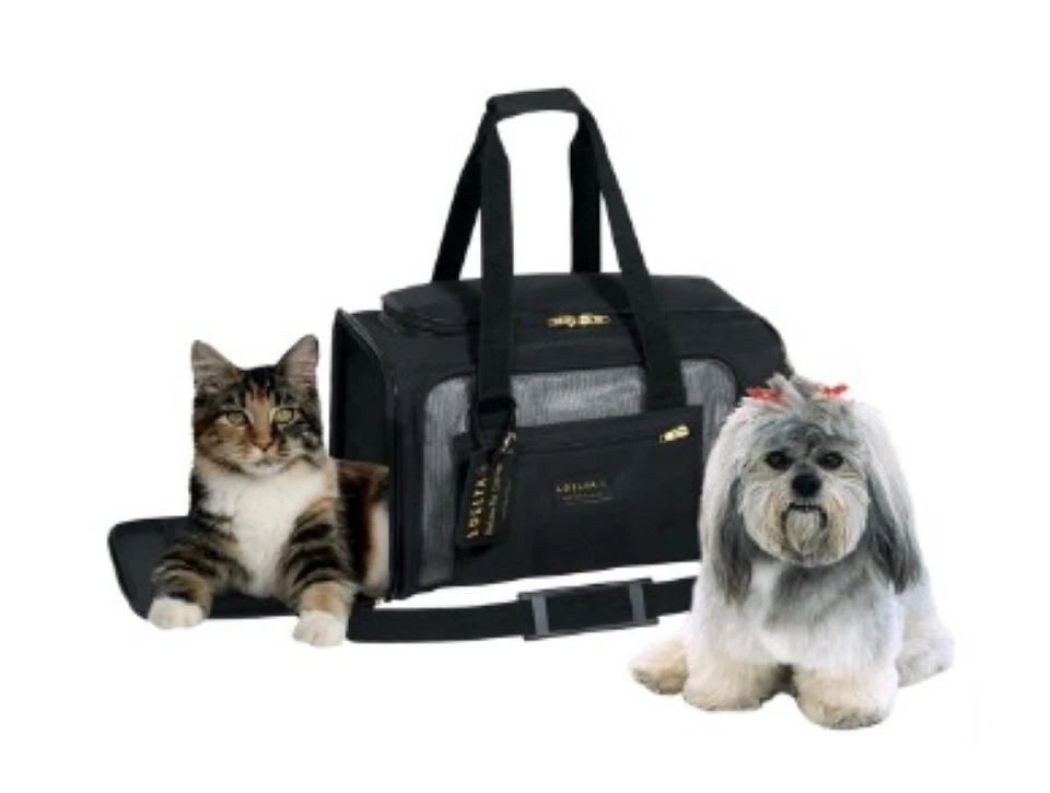 Bolsa de transporte Sherpa Deluxe aprobada por la aerolínea para perros y gatos, mediana Foto 1 de 1