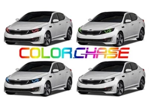 Color Chasing LED Headlight Flow Halo kit for Kia Optima 11-13 - Bild 1 von 10