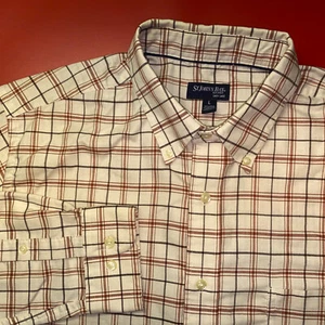 St John Bays Men’s Large Long Sleeve Button Down Plaid Casual Dress Shirt - Picture 1 of 5