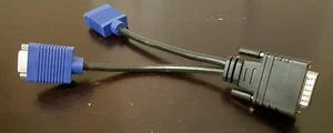 LFH 59 DMS-59 (M) to DUAL 2 VGA (F) Y Splitter Cable MOLEX DMSVGAVGA1 - Picture 1 of 1