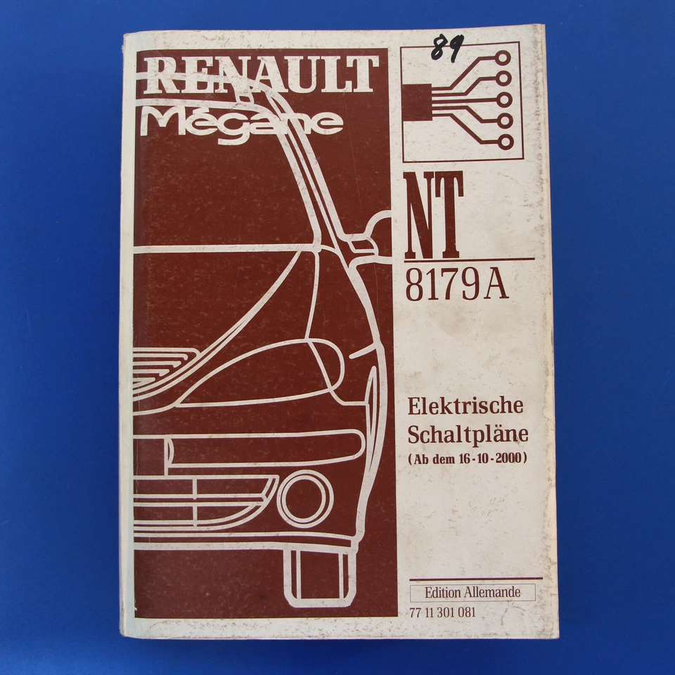 Renault Megane I - elektrische Schaltpläne Werkstatthandbuch Ausgabe 10/2000 - Bild 1 von 1