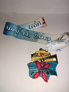 2013 Athleta Iron Girl Half Marathon Finisher Medallion Clearwater Florida - Picture 1 of 2