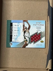 2002-03 Upper Deck Stat Patterns Jersey, Rashard Lewis, 008/500 !! Box 46 Sonics - Bild 1 von 2