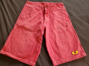 Pantalones Cortos de Jean Sueltos Rojos King in Town Uphoria De Colección Años 90 Para Hombres L (34W) Hip Hop - Imagen 1 de 9