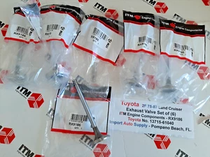Toyota Land Cruiser 73-87 4.2Liter 2F Engine Exhaust Valve set of (6) ITM RX9186 - Picture 1 of 3