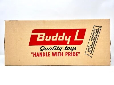 Grúa de neumáticos planos Buddy L 5427 ultra rara de los años 60 sellada con remolque intermitente ligero Foto 1 de 4