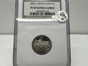 NGC - Jefferson Nickel - 5c - 2005 S Ocean View - PF-69-UC DB2-43 - Picture 1 of 4