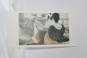 Phaidon Presse japanische Kunst leere Karte Kitagawa Utamaro Kissen Gedicht Utamakura - Bild 1 von 5