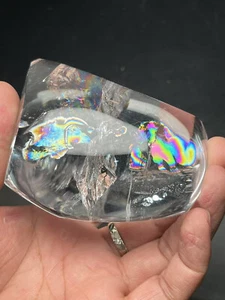 Top Natural clear Quartz rainbow Crystals Tower Point Reiki Healing 0.72LB - Picture 1 of 8