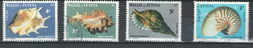 WALLIS FUTUNA FRENCH COLONIES MARINE LIFE SHELLS  USED  STAMP LOT (WFU 633) - Image 1 of 1