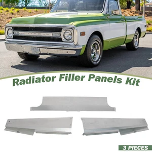 Kit de paneles de llenado de radiador de 3 piezas de acero liso para Chevy GMC C10 1969-1972 nuevo - Imagen 1 de 24