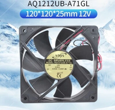 ADDA AQ1212UB-A71GL 12025 12V 0.5A 120MM chassis cooling fan - Image 1 of 2