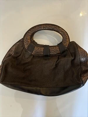 Bolso de Mano Donald J Pliner Hobo Marrón Gamuza Cuero Tocado Bolso Cobre Foto 1 de 4