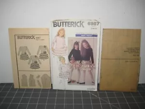 Vestido Butterick 6987 Niñas Talla 7 8 10 Formal Fiesta Todos los Días Vestido Arriba o Abajo - Imagen 1 de 4
