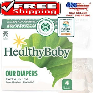 Eco-Friendly Size 4 Diapers - 50 Count Soft Organic Cotton with Leak Protection - Picture 1 of 9