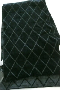 Bufanda de punto para hombre negra/gris reversible arcilla Covington nueva con etiquetas - Imagen 1 de 2