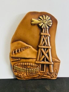 Decorative Ceramic Western - Texas Souvenir Plague - 7.5" High - Picture 1 of 3