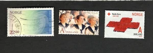 Francobolli usati 2014-15 Norvegia Sc #1333 #1754 #1762 Croce Rossa Niels Henrik Abel - Foto 1 di 1