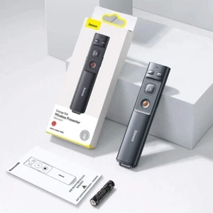 Présentateur USB sans fil Baseus 2,4 GHz avec stylo pointeur laser télécommande Power Point - Photo 1/6
