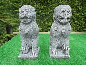 Pair of Left and Right Foo Dogs garden ornament - Picture 1 of 8
