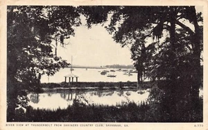 GA ~ GEORGIEN ~ SAVANNAH BEACH ~ FLUSSBLICK AUF THUNDERBOLT VOM SHRINERS COUNTRY CLUB - Bild 1 von 2